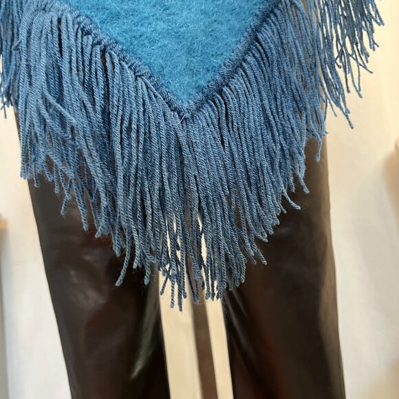 Karissma Wear Peru Womens One Size 100% Alpaca Poncho In Turqooise - Picture 8 of 9